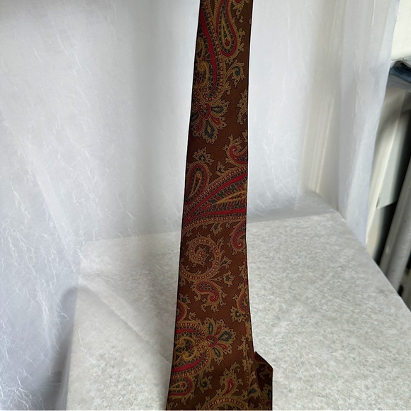 Briar Men’s Silk Tie Vintage Golfer Swing Paisley Print Made In Italy - Picture 6 of 13
